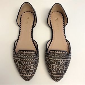 Restricted Black & Tan Flats NWOT 8 🌸